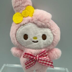 Sanrio Pink Stuffed Animal with Yellow Bow keychain